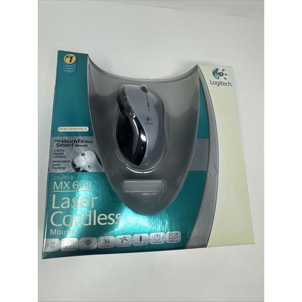 Logitech MX610 Wireless Laser Mouse M-RAY105 NO USB Receiver comes with box